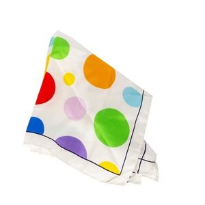 FEFE WHITE & MULTICOLOR PRINT PAISLEY POCKET SQUARE | MENS SIZE 32CM